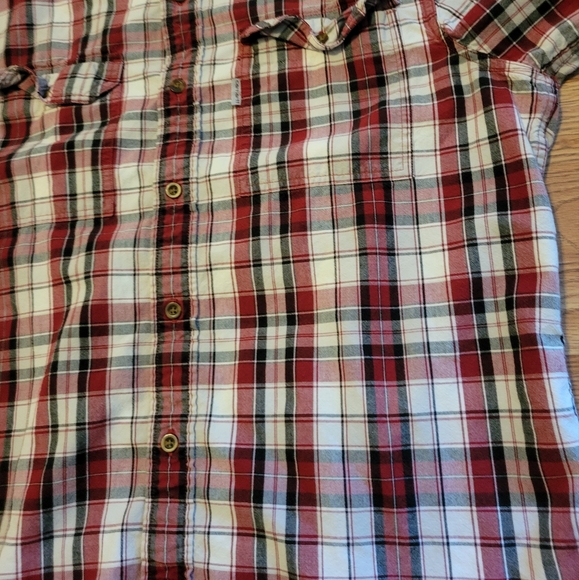 Carhartt Shirt Plaid Short Sleeves, L - Picture 5 of 10